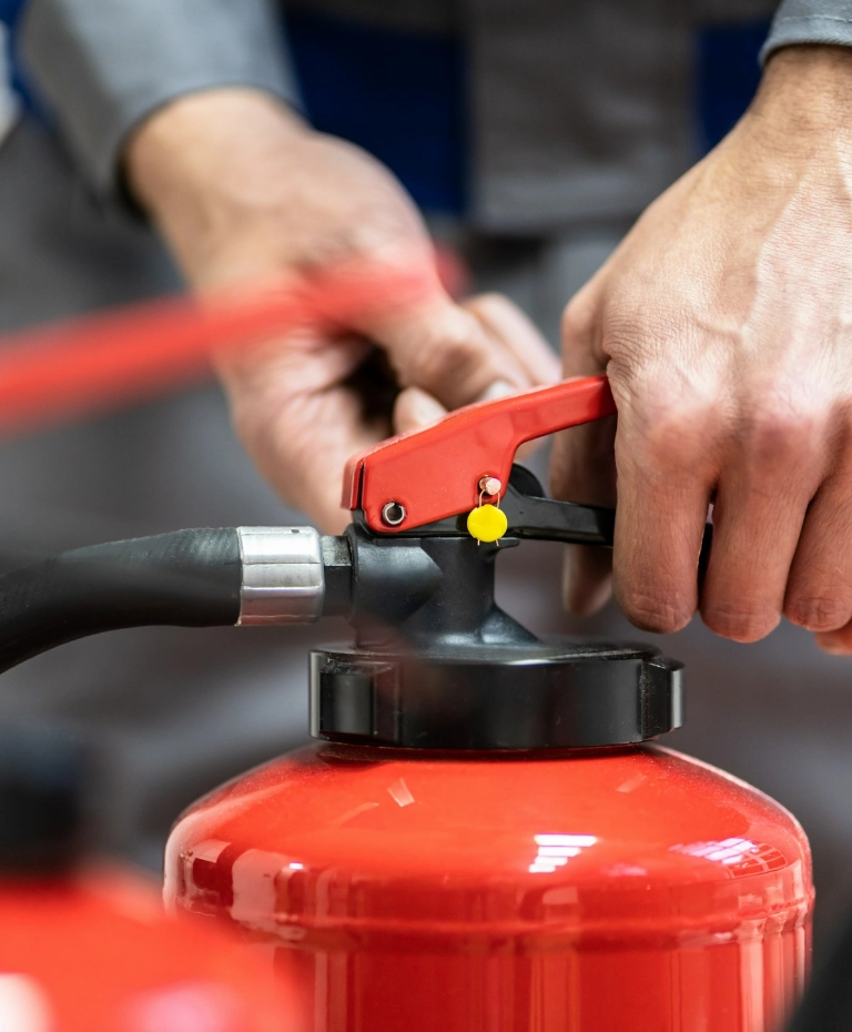 Zabezpieczanie gaśnicy